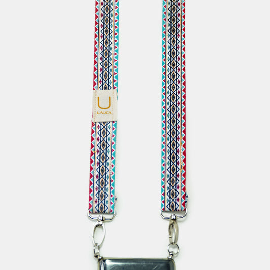 CINTA PORTA MÓVIL ÉTNICO BLANCO