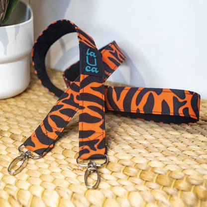 ORANGE ZEBRA MOBILE HOLDER RIBBON