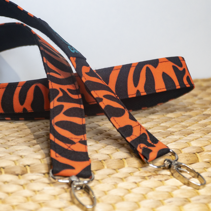 ORANGE ZEBRA MOBILE HOLDER RIBBON