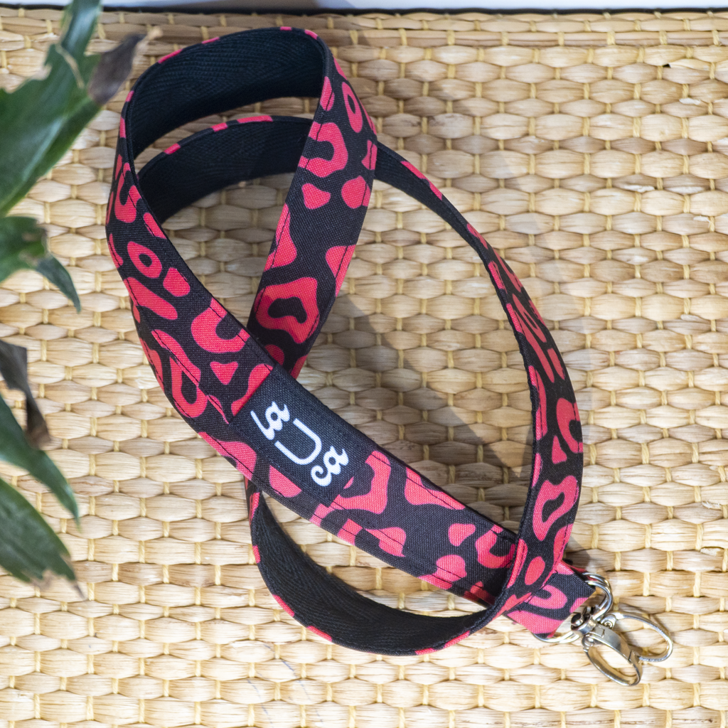 CINTA PORTA MÓVIL LEOPARDO ROSA