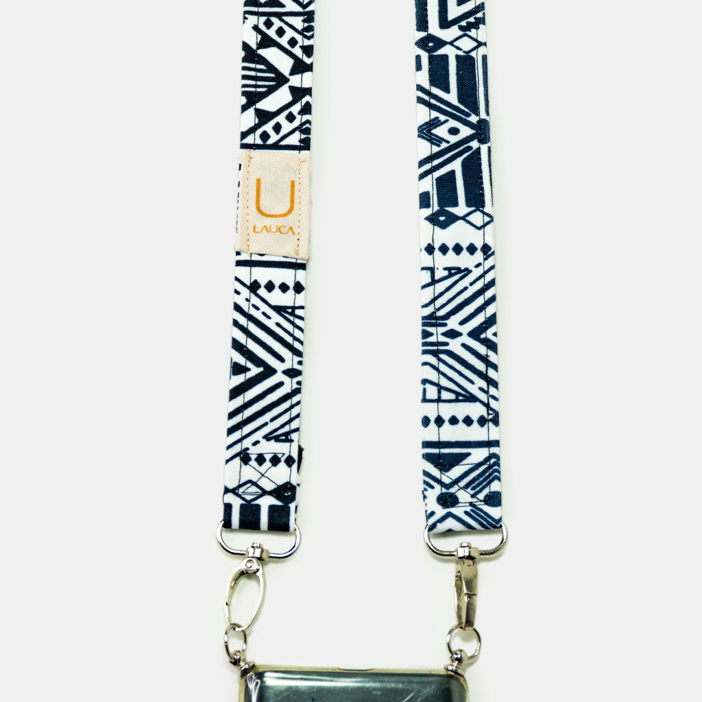 WHITE AZTEC MOBILE HOLDER STRAP