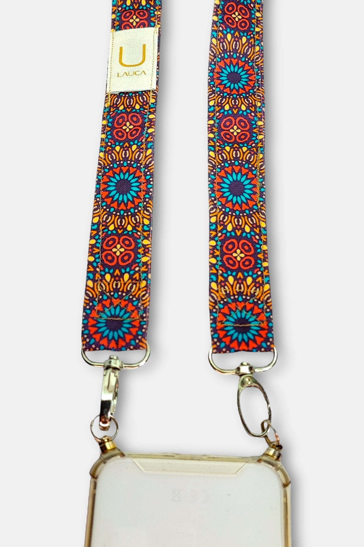 MOBILE HOLDER STRAP MANDALA MAROON